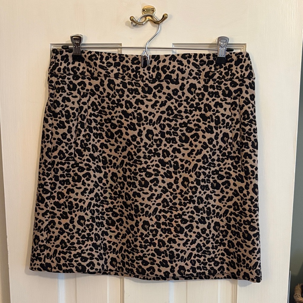 LOFT Leopard Print A-Line Mini Skirt size 6p